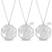 Familienpfade Kette mit Kartenanhänger [Sterlingsilber]