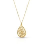 Beliebter Ort Kette mit Kartenanhänger [750er Gold Vermeil]