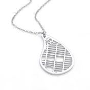 Levensdraad Kaart Ketting [Sterling Zilver]