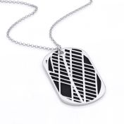 Collier Plaque Silhouette Carte [Argent 925]