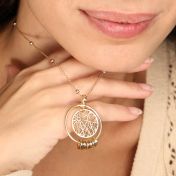 Talisa Karten Kette mit Namen [750er Gold Vermeil]