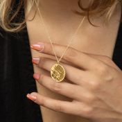 Collier Carte Cercle des Souvenirs [Plaqué Or 18ct]