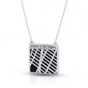 Statement Kette mit Kartenanhänger [Sterlingsilber]
