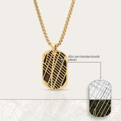 Kaart Silhouet Ketting Voor Mannen - 18K Goud Verguld