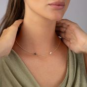 Collier Maria Diamant avec Nano Bible - Vermeil 18ct