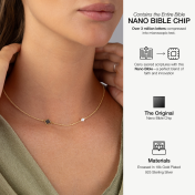 Collier Maria Diamant avec Nano Bible - Vermeil 18ct