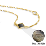 Collier Maria Diamant avec Nano Bible - Vermeil 18ct