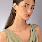 Maria Diamond Initial Necklace with Nano Bible [18K Gold Vermeil]