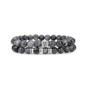 Pulsera de Hombre Clásica de Labradorita - Plata de Ley