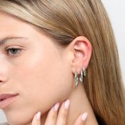 Bold Hoop Earrings - Medium [Sterling Silver]