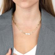 Melissa Paperclip Name Necklace [18K Gold Plated]
