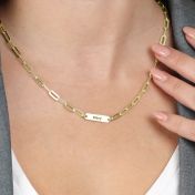 Melissa Paperclip Name Necklace [18K Gold Plated]