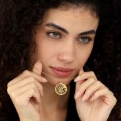 Wertvoller Ort Silhouette Kartenkette [750er Gold Vermeil]