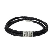 Bracciale da Uomo con Sfere in Argento 925 Incise