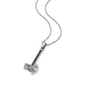 Celtic Axe Pendant Men Necklace - Sterling Silver