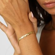 Mia Braided Herringbone Bracelet [18K Gold Plated]