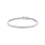 Mia Tennis Engraved Bracelet [Sterling Silver]