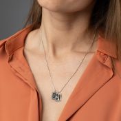 Midnight Initials Necklace [Sterling Silver]