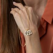 Midnight Initials Necklace [18K Gold Plated]