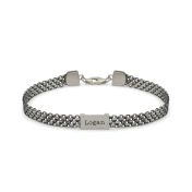 Milan Naam Armband - Donker Sterling Zilver