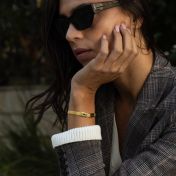 Milanese Chain Name Bracelet With Nano Bible [18K Gold Vermeil]