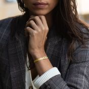 Milanaise Kettenarmband mit Nano Bibel [750er vergoldet]