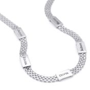 Milanaise Kette mit Gravur [Sterlingsilber]