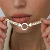 Collar Milanés Círculo Familiar con Nombre [Bañado en Oro de 18K]