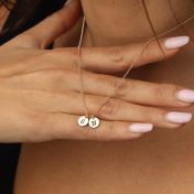 Mirella Circle Initials Necklace [18K Gold Plated]