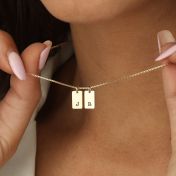 Mirella Initials Charm Necklace [18K Gold Vermeil]