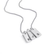 Mirella Initials Charm Necklace [Sterling Silver]