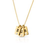 Mirella Zodiac Charm Diamond Necklace [18K Gold Plated]