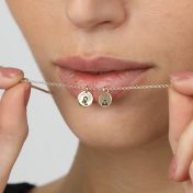 Mirella Sternzeichen Kette [750er Gold Vermeil] - Kreis Charm