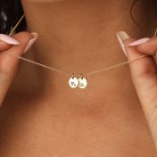 Mirella Sternzeichen Kette [750er Gold Vermeil] - Kreis Charm