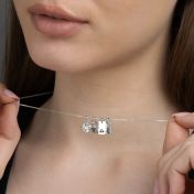 Mirella Zodiac Charm Necklace With 1 ct Diamond [Sterling Silver]