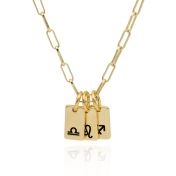 Mirella Ankerkette mit Sternzeichen Charms [750er Gold Vermeil] 