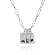 Mirella Ankerkette mit Sternzeichen Charms [Sterlingsilber] 