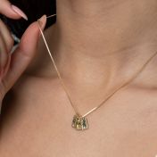 Mirella Zodiac Charm Diamond Necklace [18K Gold Plated]