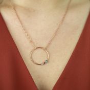 Collar de Piedras de Nacimiento Amor de Madre [Bañado en Oro Rosa de 18K]