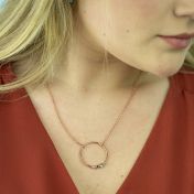 Collar de Piedras de Nacimiento Amor de Madre [Bañado en Oro Rosa de 18K]