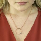 Collar de Piedras de Nacimiento Amor de Madre [Bañado en Oro Rosa de 18K]