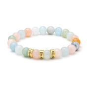 Morganite Women Name Bracelet [18K Gold Vermeil]