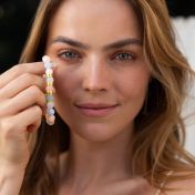 Morganite Women Name Bracelet [18K Gold Plated]
