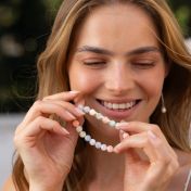 Morganite Women Name Bracelet [Silver]
