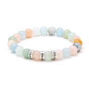 Morganite Women Name Bracelet [Silver]