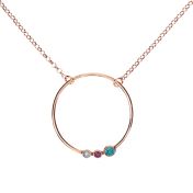 Collar de Piedras de Nacimiento Amor de Madre [Bañado en Oro Rosa de 18K]