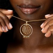 Talisa Karten Kette mit Namen [750er Gold Vermeil]