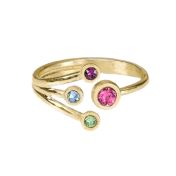 Moeder's Liefde Ring - Drievoudige Liefde [18K Goud Vermeil]