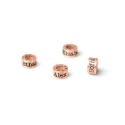 Cuenta Extra para el Collar de Nombres Lazos de Corazón [Bañado en Oro Rosa de 18K]
