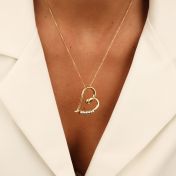 Banden van het Hart Naam Ketting [18K Goud Verguld]